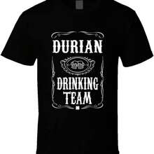 Durian Drinking Team Tee Last Name Family Reunion Gift Idea T Shirt - Black - View 1