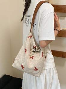 BAILEE A Stylish, Casual, Shoulder Bag Featuring Unique Animal Patterns With Horn Buckles. Great For Clothing Combinations And As A Gift Option. - Multicolor - View 6