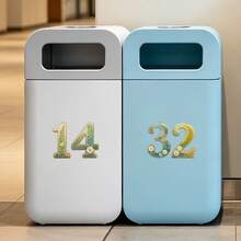 1件 0-9數字垃圾桶貼紙，適用於門牌號碼、禮品盒號碼，各種場合，桌子、玻璃、塑膠、瓶子、杯子、飲料瓶貼紙，垃圾桶編號 - 數位貼紙 - 查看 3