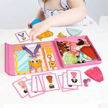 Children's Magnetic Princess Dress-Up Busy Book, 10 Theme Educational Activity Book, Creative Magnetic Matching Game, Suitable For Toddlers 3 Years And Above - Multicolor - View 7