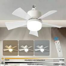 1 Pack Of 30W Ceiling Fan With Light, Remote Control, Dimmable LED Light, E27 Base, Suitable For Living Room, Kitchen, Study, Garage - 1PC - View 3