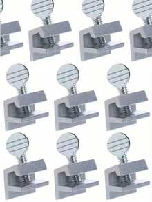 1/5/10pcs Short Round Handle, Silvery Stainless Steel Window Lock Without Punching, Door And Window Lock, Sliding Door Lock, Protection, Security, Anti-Theft Limit - Multicolor - View 1