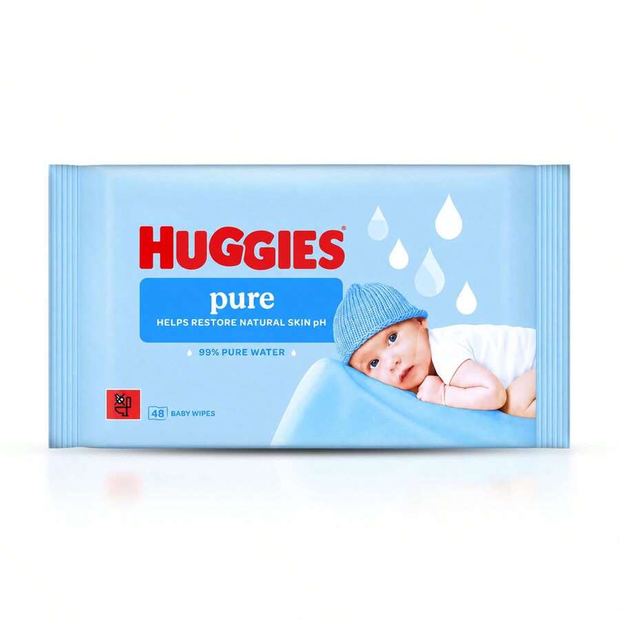 Huggies Pure Baby Wipes 48's - Standard Packaging - View 1