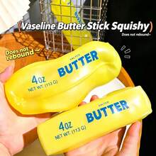 1pc Squishy Butter Stick Squeeze Stress Relief Moldable Slow Rebound Creative Toy, Sensory Fingertip Toy, Soothe Anxiety, Comfort Toy, Gift Box Filler, Birthday Gift, Classroom Reward Treasure Box, Christmas Stocking Gift, Party Favor, Mood-Boosting - Multicolor - View 3