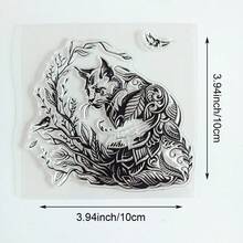 Transparent Silicone Stamps, DIY Scrapbooking Decoration, Collage Photo Album Greeting Card Making, Vintage Floral Forest Aesthetic Animal Patterns - Abstract - View 19