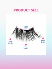 10 Pairs Separated Half Eyelashes 3D Curly Voluminous Cross Fairy Transparent Stem Extension Lashes Suitable For Women's Daily Eye Enlargement - 黑色 - 查看 3