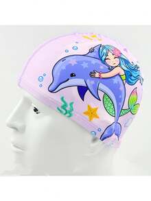 Children's Swimming Cap, Cartoon Comfortable Ear Protection, Breathable Swimming Cap, Back To School, First Day Of School - Multicolor - View 8