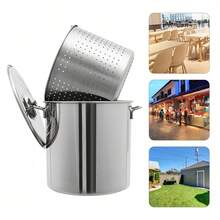 40 Liters/42.27 Quarts Stainless Steel 201 Soup Pot With Basket Cookware To Boil - View 10
