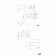 1 Pc Modern Style Integrated Desk With Large 145cm Tabletop, Solid Wood Desk With Drawers, Storage And Cabinets, Wooden Desk, Home Office Desk, Computer Desk, Writing Desk, Office Desk, Work Desk - Multicolor - View 11