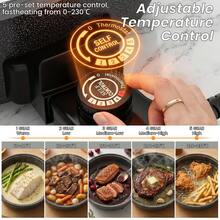 SUPERLEX 1500W Electric Hot Pot, Multifunctional Cooking Pot, Non-Stick Coating For Easy Cleaning, Five-Speed Electric Cooker, Pizza Cooker, Adjustable Temperature, Stew Pot, Braiser, Frying Pan And Stew Pot - UK Plug(220-240V) - View 5
