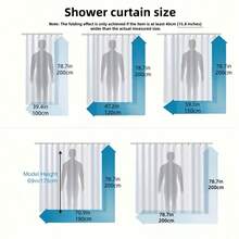1pc Thickened PEVA Material Shower Curtain Liner, 8-Ply. Suitable For Bathroom Partition And Shower Curtain. Includes 12 Plastic Shower Curtain Rings. Waterproof, Suitable For Bathroom And Balcony Partition. Multiple Sizes Available. - A - View 9