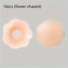 10pcs Reusable Seamless Silicone Nipple Covers, Invisible Self-Adhesive Anti-Protrusion Breast Pads, Comfortable Breathable Easy To Clean Lingerie Accessories For Women - A - View 15
