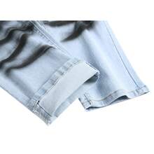 Men's  Ripped Skinny Jeans - Baby Blue - View 5