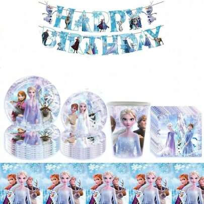 108pcs Anime Style Theme Party Set, Back To School Season Decoration, Suitable For 10 People, Disposable Birthday Party Tableware Including Plates, Cups And Napkins. Holiday Decoration Supplies, Suitable For Camping, Picnic, Backyard BBQ, Room Decoration And Party Decoration, Also Ideal Decoration For Halloween, Christmas And Party, And A Great Surprise Gift For Fans