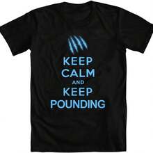 Carolina Football Keep Calm And Keep Pounding Men's T-Shirt - Black - View 8