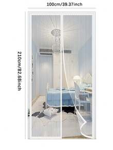 Self-Magnetic Self-Sealing Mosquito Net Door - Automatic Closing Magnetic Mesh Curtain, Suitable For All Seasons, Fits Front/Back Doors, Patio And Balcony, Easy Installation - Multicolor - View 13