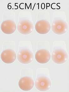 2/10入可重複使用無縫矽膠乳貼，隱形提拉防滑乳貼，純色內衣配件，100%矽膠材質，可手洗易清潔，適合所有胸圍尺寸 - 彩色 - 查看 13