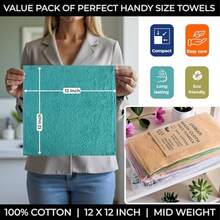 100% Cotton Wash Cloths For Showering Body And Face - Washcloths Colors Pack - Small Terry Towel Bath Rags For Adults And Bathroom - St Absorbent - Variety - View 4
