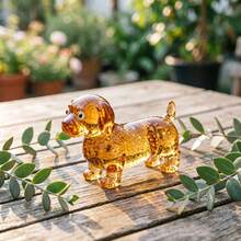 1pc Shiny Soft Sausage Dog Squishy Toy, Designed For Teenagers And Adults Seeking Ritual Of Life And Emotional Release, Ideal Stress Relief Companion For Urban High-Pressure People, Embedded With Fine Gold Powder And Warm Orange Gradient Halo - Multicolor - View 5