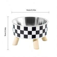 Colorful Polka Dot Stainless Steel Cat Bowl With Removable Stand, Easy To Clean Non-Slip Pet Food And Water Bowl, Suitable For Small Dogs And Cats, Pet Supplies - Large Capacity - View 9