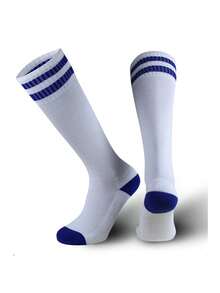 1 Pair Children's Striped Football Socks, Long Tube Thick Towel Bottom Professional Sports Socks, Suitable For Football, Running, First Day Of School - Multicolor - View 4