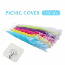 Colorful Large Pop-Up Food Fly Mesh Cover Tent, 17-Inch Food Protection Cover, Reusable And Foldable, Suitable For Outdoor Picnic, Party And BBQ Food Covering Tent - White - View 12