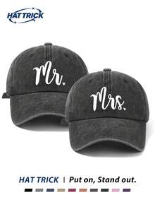 2pcs Unisex DAD+MOM Printed Vintage Baseball Cap, Fashionable Dad & Mom Hat For Men & Women, Adjustable Cap Size, Suitable For Outdoor & Daily Wear, Ideal Gift For Festivals & Truck Drivers - A - View 9