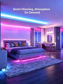 臥室 LED 燈條，3.28英尺 (1 捲) ~ 98.42英尺 (2 捲) RGB LED 燈條，附紅外線 44 鍵遙控器，USB 5V LED 燈條，附背膠，可調色，臥室派對裝飾 - 3535RGB - 查看 5