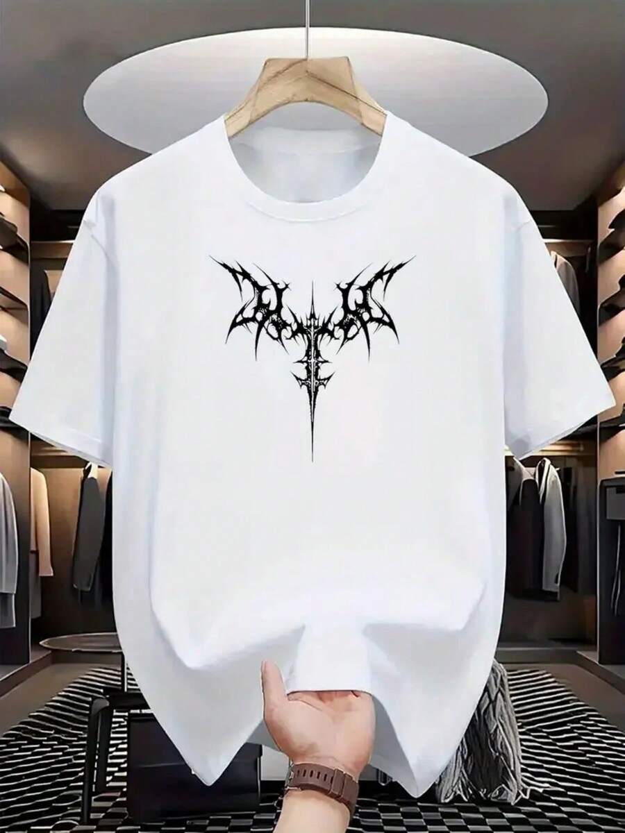 2025 Men'S Novelty Short Sleeve Print T-Shirt - White - View 1