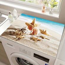 1pc Ocean Theme Starfish & Shell Style Kitchen Dish Drying Mat, Coffee Bar Mat, Stove Mat, Soft Bottom Diatomaceous Earth Draining Mat For Coffee Machine - Multicolor - View 16