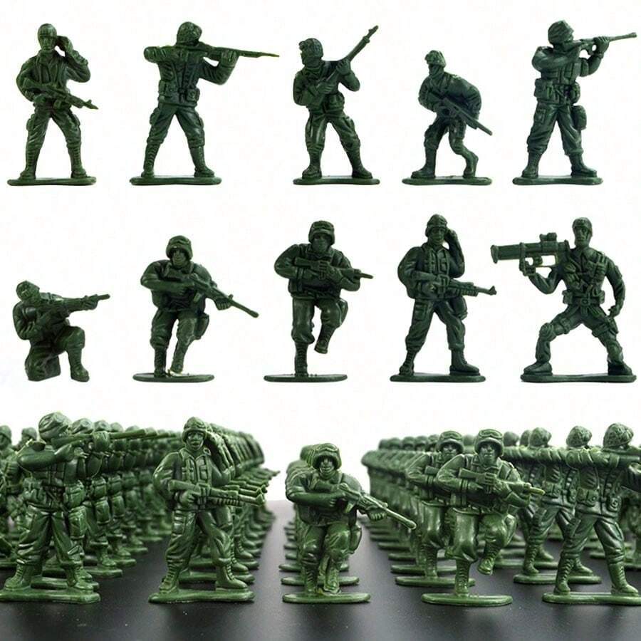 士兵模型 多種姿勢士兵人偶 適合創意遊戲、模型製作或場景模型搭建 完美用於沙盤場景展示、主題派對裝飾與生日禮物 隨機款式 - 彩色 - 查看 1