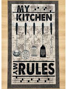 Chilai Home Washable Kitchen Rug, Non Slip Rug, Modern Kitchen Carpet, Made In Türkiye, Kitchen Runner Rug - Grey - View 2