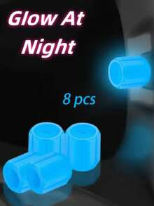 Car Glow-In-The-Dark Valve Caps - Neon Green Tire Decoration, Non-Slip Grip, Suitable For Cars, Motorcycles, Bicycles - Night Riding Safety Accessory, Enhanced Visibility And Style, Motorcycle Personalization, Eye-Catching Design, Durable Construction, Bicycle Commuters - A - View 12