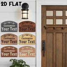 2D Flat - Customizable 1 Personalized Text Metal Sign, Create Your Own Metal Sign With House Number - 28.98 Cm X 18.82 Cm, Perfect For Various Color Decorations, Suitable For Yard, Porch, Garden, Patio - Multicolor - View 10
