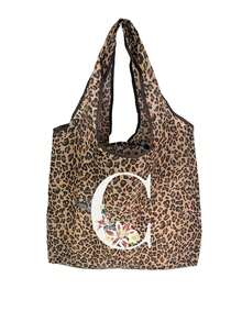 Mala de Senhora com Estampa de Leopardo e Flores Margarida, Personalização de Inicial A-Z, Grande Capacidade | Espaço Amplo para Compras, Design Dobrável, Adequada para Uso Diário, Viagens, Trabalho e Compras de Supermercado - Carteira com Estampa de Leopardo, Mala a Tiracolo Multifuncional, Pega Resistente, Acessório de Moda com Padrão, Presente para o Dia do Professor, Regresso às Aulas, Dia da Independência, Viagens de Férias - Multicolorido - Ver 13
