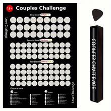 104 Couples Scratch-Off Game - Position Challenge Game, Perfect Choice For Date Night And Valentine's Day! Date Night Promotes Between Couples, Scratch-Off Poster - Multicolor - View 3