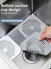 1 Silicone Hair Collection Device With Drainage Protection - Anti-Clogging Sink Drain Cover, Smooth Drainage. Easy To Clean, Versatile In Use, With A Hole Design, Easy To Install, Suitable For Bathrooms, Kitchens, Sinks, Bathtubs - Durable Device - Multiple Styles - View 2