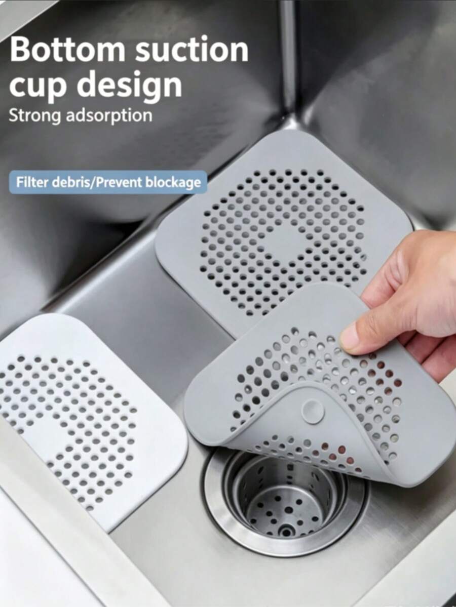 1 Silicone Hair Collection Device With Drainage Protection - Anti-Clogging Sink Drain Cover, Smooth Drainage. Easy To Clean, Versatile In Use, With A Hole Design, Easy To Install, Suitable For Bathrooms, Kitchens, Sinks, Bathtubs - Durable Device