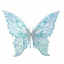 Colorful Laser Double Layer Butterfly Wings Back Decor, Forest Style Fairy Wings Girl Birthday Party Photo Prop, Halloween Cosplay Fairy Angel Wings Accessory - View 6