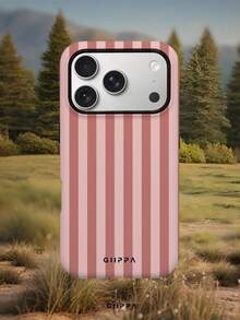 GIIPPA 1pc Pink Striped Pattern Design, Phone 17 Pro Max Phone Case, Compatible With Phone 16 Pro Max, 15 Pro Max, 14 Pro Max, Korean-Style High-End Fashion Fun Phone Case, Compatible With 11/12/13/14/15/16 Pro Max Plus, Elegant Design Suitable For Men And Women, Perfect Gift For Girlfriend On Christmas, Valentine's Day, Easter, Wedding Season And Birthday! - Multicolor - View 7