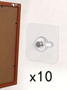 No-Drill Picture Hanging, Adhesive Picture Hanging Hooks, Transparent Adhesive Hooks For Frames, Bathrooms And Kitchens - One Size - View 13