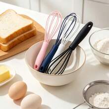 Colorful Mini Silicone Egg Beater Home Manual Cream Egg Mixer Kitchen Baking Tool - Multicolor - View 6