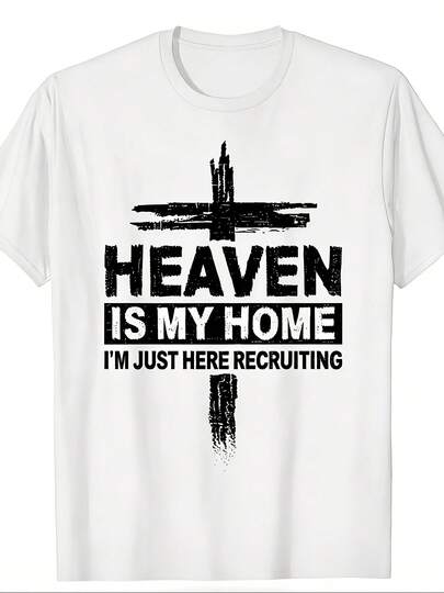 Cross Heaven Is My Home Christian Religious Faith God  T-Shirt