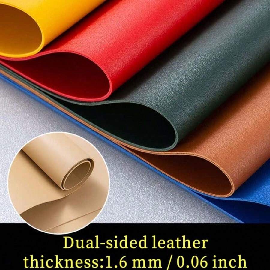 Double-Sided Faux Leather Fabric For Home Products, Mats, Mouse Pads, Earrings, Jewelry, Various Shapes DIY Projects, 21*30cm - A - View 1