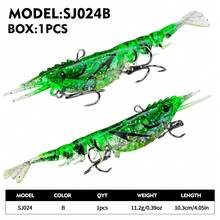 PRO BEROS Proberos 1件 10.3cm/11.2g 多節軟蝦擬餌,附鋒利三叉鉤,仿生淡水海水釣魚誘餌 - 蝴蝶型 - 查看 11