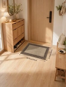 Tappeto da soggiorno con stampa lineare, materiale in finta iuta, adatto per cucina, sala da pranzo, camera da letto, decorazione natalizia per il soggiorno, interno/esterno, ufficio, corridoio, tappetino antiscivolo, tappeto da bagno, corridoio, studio e gaming. - Castano - Visualizzare 14