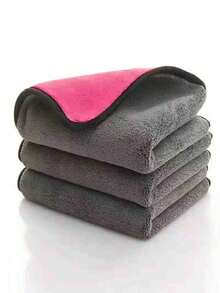 1PC/3PCS 30x30 Dual-Tone Car Wash Towels 3-Pack - Pink - View 2