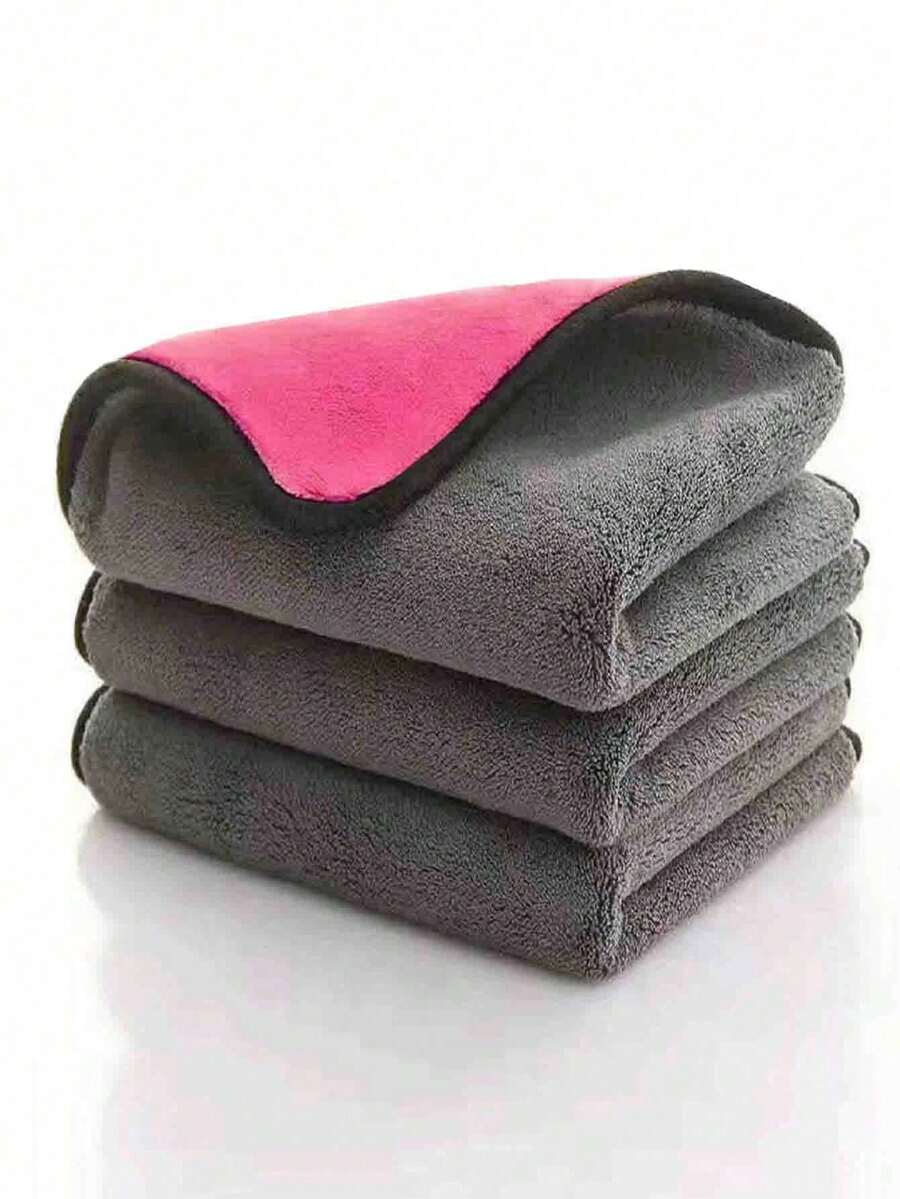 1PC/3PCS 30x30 Dual-Tone Car Wash Towels 3-Pack