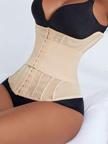 1 Pc Waist Trainer Body Shaper Women Tummy Control Sheath Shapewear Woman Flat Belly Girdle Sheath Wrap Waist Belt Corset - Apricot - View 5