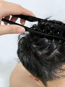 Juego de peines de estilismo para hombres, que incluye un peine de dientes anchos para peinados con textura, un peine para estilos pompadour, un peine de estilismo para looks voluminosos y un juego de peines de plástico para levantar la raíz - Multicolor - Ver 7